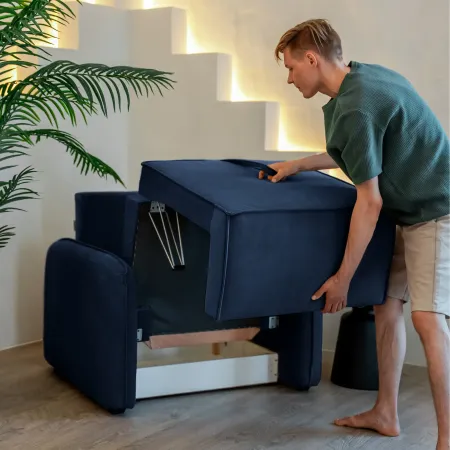 ПОРТЛЕНД Кресло-кровать синее ПОРТЛЕНД Кресло-кровать синее