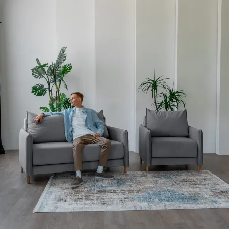 ЛУЧШИЙ ДРУГ Кресло-кровать серое ЛУЧШИЙ ДРУГ Кресло-кровать серое