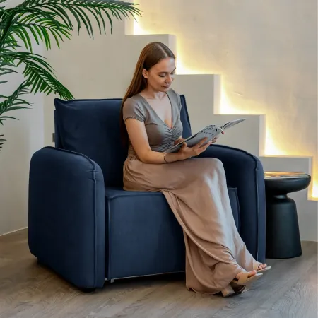ПОРТЛЕНД Кресло-кровать синее ПОРТЛЕНД Кресло-кровать синее