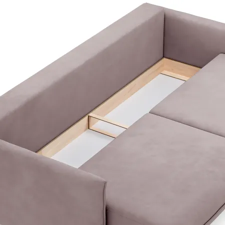 СКАНДИ Диван тканевый прямой розовый