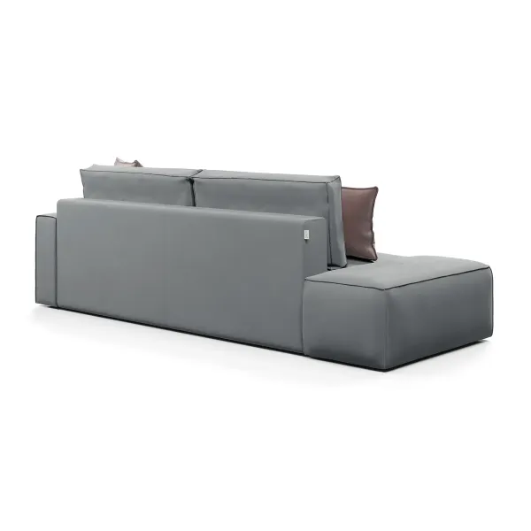 КОРСО Диван угловой с банкеткой, серый