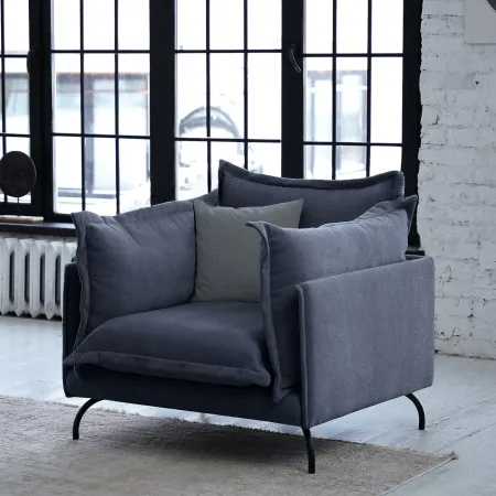 Облако комфорта Кресло, серо-синий Облако комфорта Кресло, серо-синий