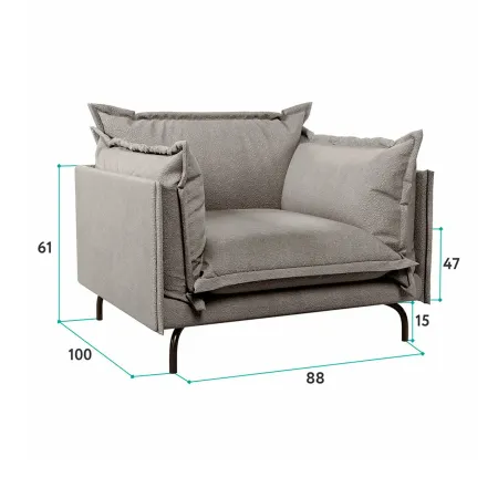 Облако комфорта Кресло, серо-синий Облако комфорта Кресло, серо-синий