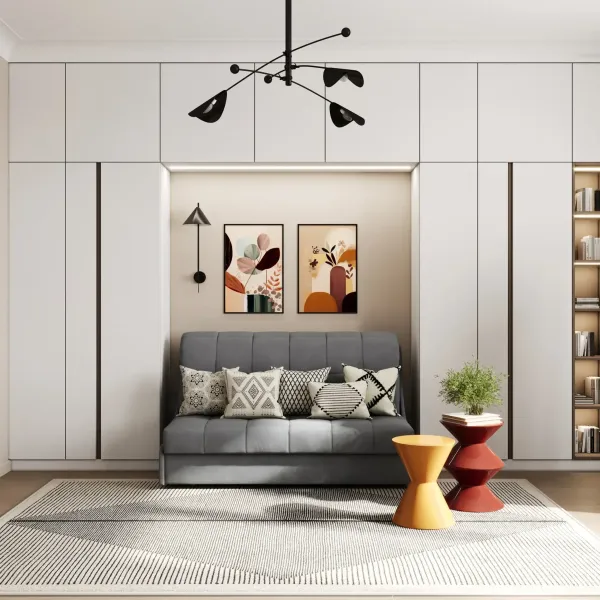 ТОКИО Диван прямой светло-серый, 146 ППУ