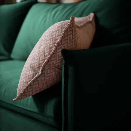 СКАНДИ Диван тканевый прямой изумрудный