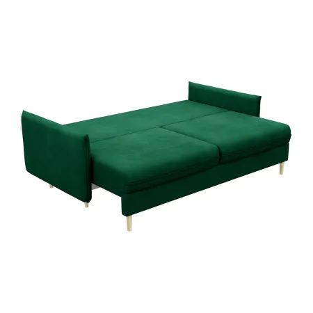 СКАНДИ Диван тканевый прямой изумрудный