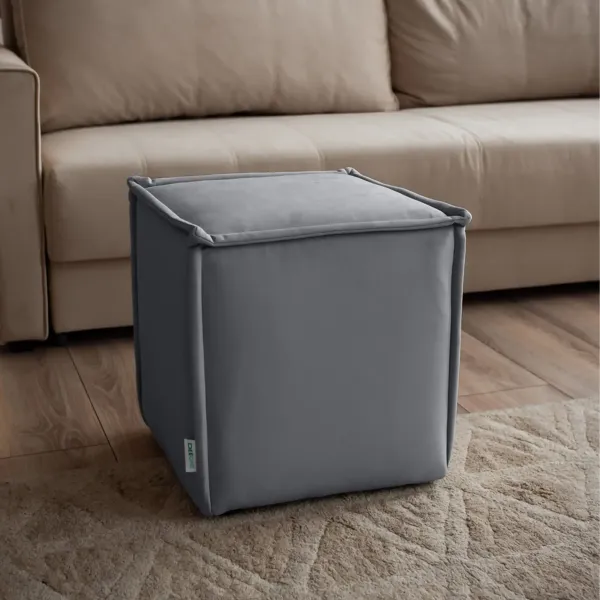 Маленькая радость Пуф квадратный светло-серый Маленькая радость Пуф квадратный светло-серый