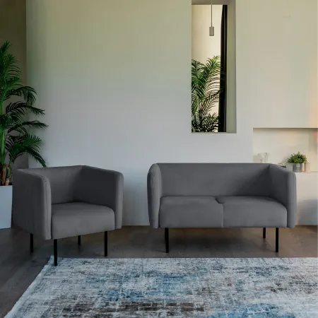 РИО Диван прямой светло-серый