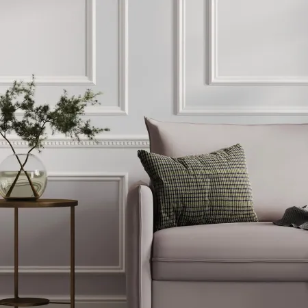 СКАНДИ Диван тканевый прямой розовый