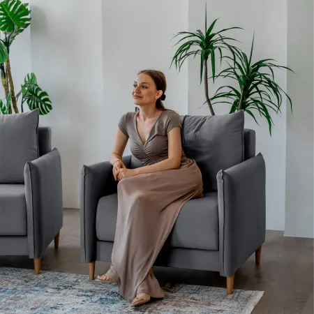 ЛУЧШИЙ ДРУГ Кресло-кровать серое ЛУЧШИЙ ДРУГ Кресло-кровать серое