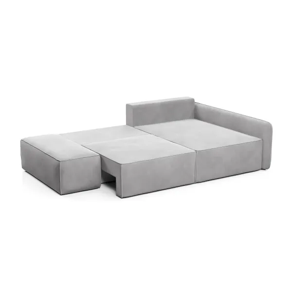 ПОРТЛЕНД Диван угловой с банкеткой светло-серый