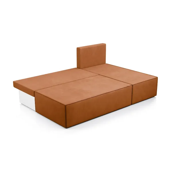 КОРСО ЛАЙТ Диван угловой, терракотовый