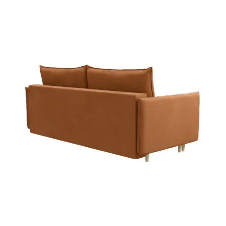 СКАНДИ Диван тканевый прямой терракотовый