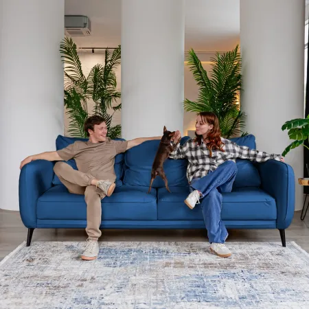 СЧАСТЛИВЫЙ ДЕНЬ Диван прямой, синий