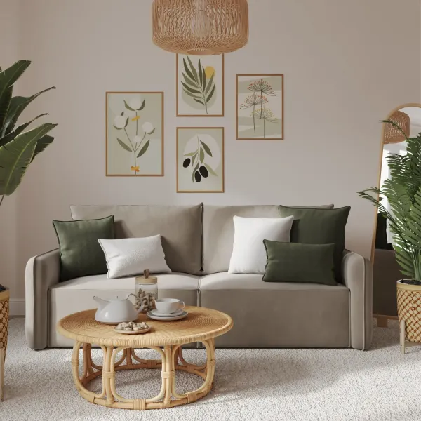 ПОРТЛЕНД Диван прямой терракотовый