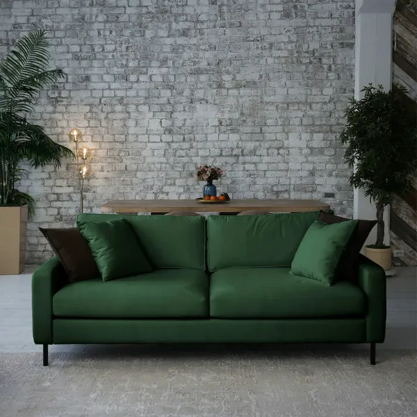 Хорошее настроение Диван прямой, лиственно-зеленый Хорошее настроение Диван прямой, лиственно-зеленый