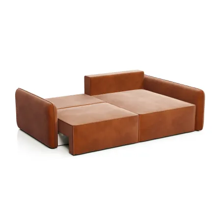 ПОРТЛЕНД Диван угловой терракотовый