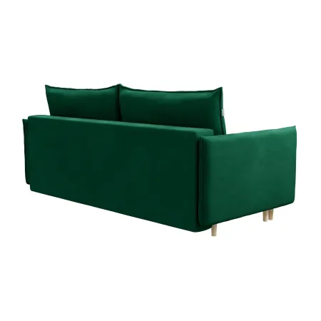 СКАНДИ Диван тканевый прямой изумрудный
