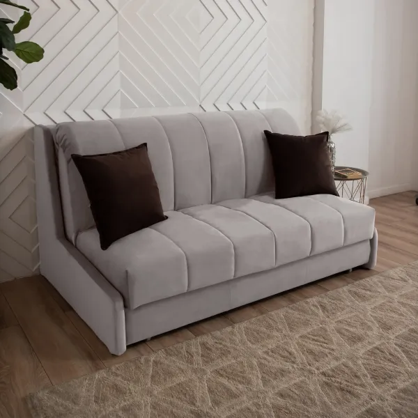 ВЕНЕЦИЯ Складная кровать серо-бежевая, 145