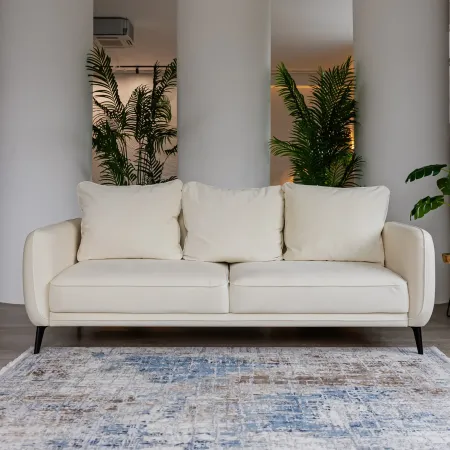 СЧАСТЛИВЫЙ ДЕНЬ Диван прямой, молочный