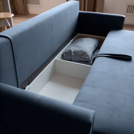 РИМИНИ Диван прямой синий