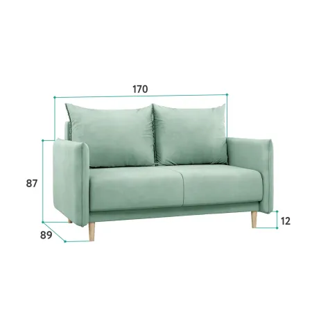 ЛУЧШИЙ ДРУГ 150 Диван прямой мятный