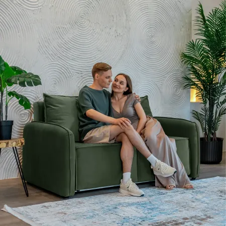 ПОРТЛЕНД МИНИ Диван прямой зеленый