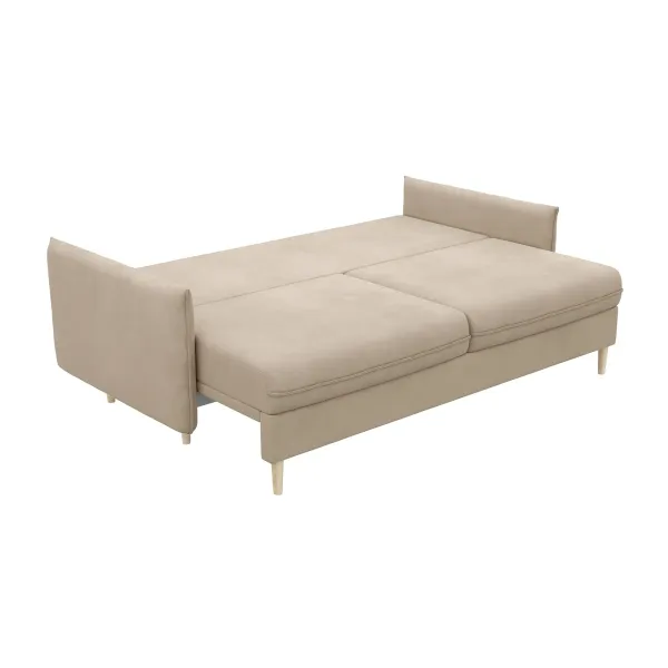 СКАНДИ Диван тканевый прямой бежевый